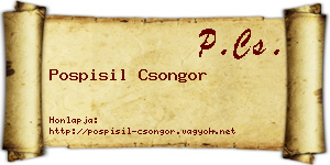 Pospisil Csongor névjegykártya