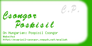 csongor pospisil business card